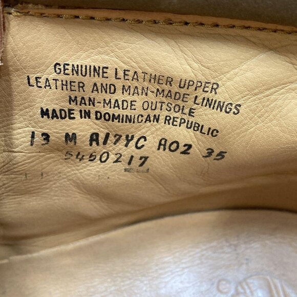 Size 13 Timberland Leather Lace Up Brownish Orange Boots - Picture 5 of 5